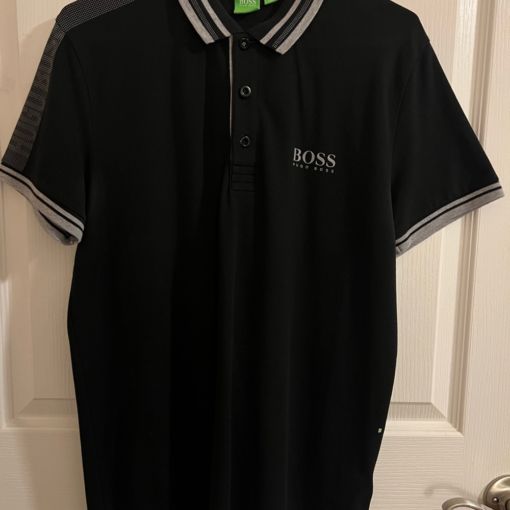 BOSS Black Polo Shirt for Men